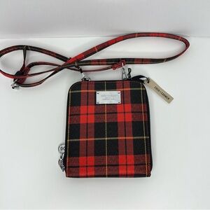 Coco + Carmen Red Plaid Crossbody Bag